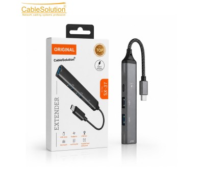 Adaptateur USB Type-C vers 3 USB + PD SX-37