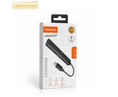 Adaptateur USB Type-C vers 3 USB + PD SX-37