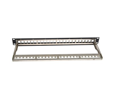 RJ45 Cat6A 24 Port Patch Panel – Patch Panel 1U Keystone – 1Gbps Network