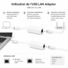 Adaptateur USB 2.0 vers Ethernet RJ45 10/100 Mbps
