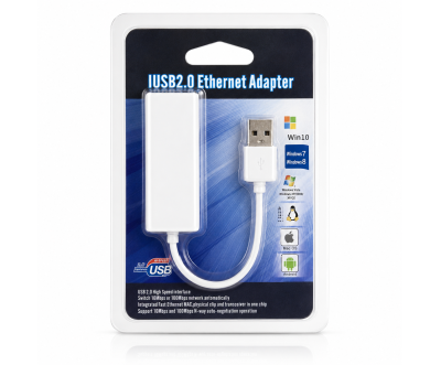 Adaptateur USB 2.0 vers Ethernet RJ45 10/100 Mbps
