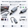 محول Type-C إلى LAN Gigabit Ethernet CS10015