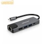 موزع Type-C ‏5 في 1 مع HD وPD وGigabit Ethernet CS10017