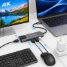 Hub Type-C 5-en-1 HD 2 USB PD LAN CS10018