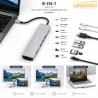 موزع Type-C ‏8 في 1 مع HD وLAN وSD/TF موديل CS10020
