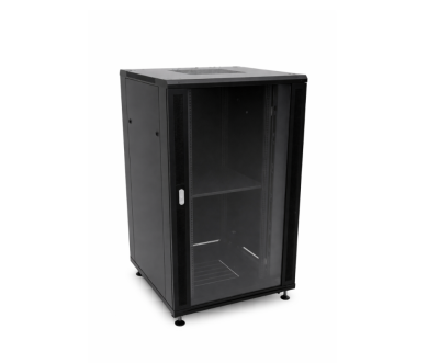 CABLESOLUTION 6627 Computer Cabinet 600x600mm Floor-standing – Secure Lock, Blue Design, Professional Network Rack