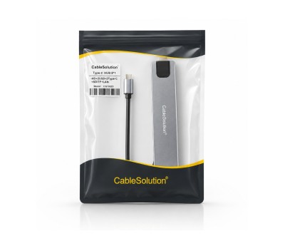 Hub USB Type-C 8-en-1 HD LAN SD TF CS10020