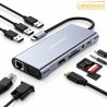 موزع USB-C ‏10 في 1 مع HD وVGA وLAN موديل CS10022