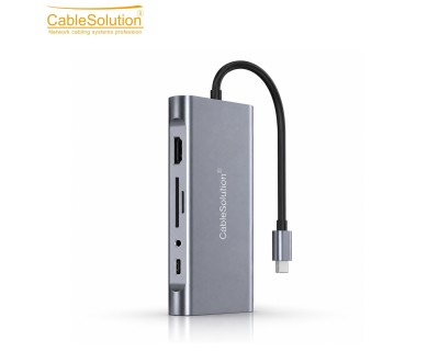 موزع Type-C ‏11 في 1 CS10023 مع HD وVGA وجيجابت