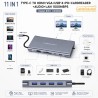 Type-C HUB 11-en-1 CS10023 HD VGA USB Gigabit
