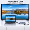 موزع USB-C ‏11 في 1 HDMI 4K VGA LAN PD100W CS10024