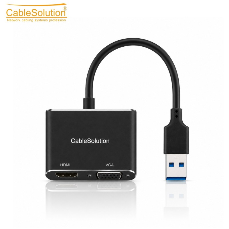 Adaptateur USB 3.0 vers HDTV + VGA CableSolution CS10026