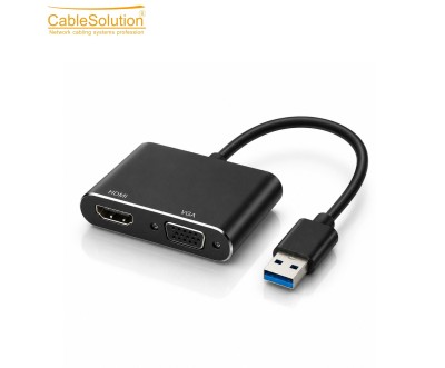 USB 3.0 to HDTV + VGA Adapter CableSolution CS10026