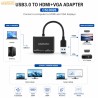 Adaptateur USB 3.0 vers HDTV + VGA CableSolution CS10026