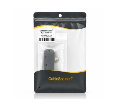 Hub USB-C 5 en 1 CS10040 CableSolution avec PD