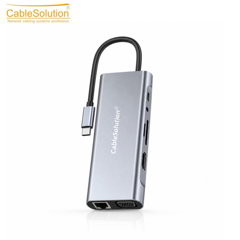 CableSolution CS10042 10-in-1 USB-C Gigabit Hub