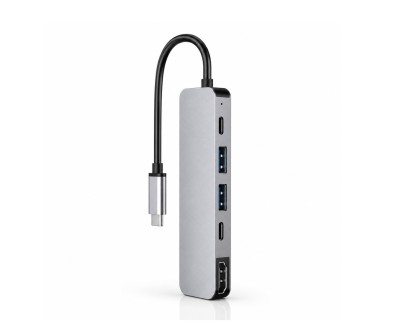 Adaptateur USB-C vers HDMI 5-en-1 4K PD 60W