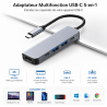 Adaptateur USB-C vers HDMI 5-en-1 4K PD 60W