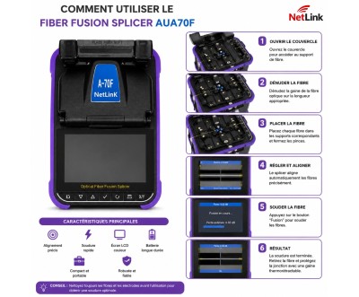 جهاز لحام الألياف الضوئية NetLink A-70F الاحترافي