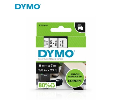 DYMO D1 Standard Label 9 mm x 7 m Black on White