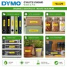 شريط DYMO D1 قياسي 9 مم × 7 م أسود على أصفر