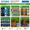 شريط ملصقات DYMO قياسي 12 مم × 7 م أسود على أزرق