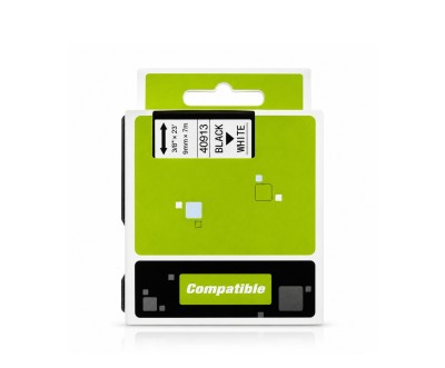 Compatible Label Tape 9 mm x 7 m Black on White