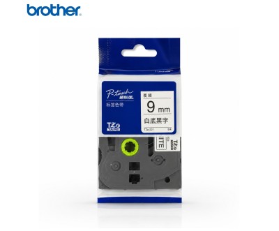 Brother TZe-221 Laminated Label Tape 9 mm Black on White 8 m