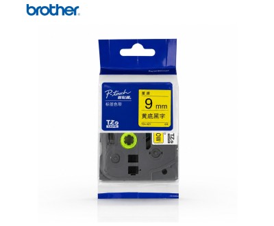 Brother TZe-621 Ruban Laminé 9mm Noir sur Jaune 8m