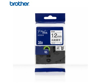 Brother TZe-231 شريط مغلف 12 مم × 8 م أسود على أبيض