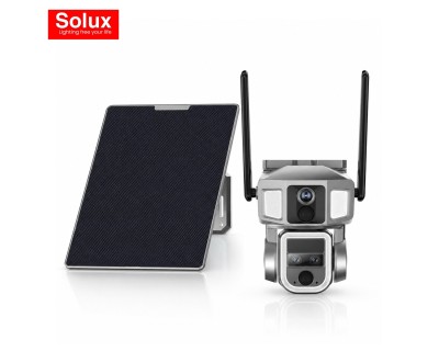 Caméra Solaire SOLUX PTZ 2K Wi-Fi 4G Double Objectif