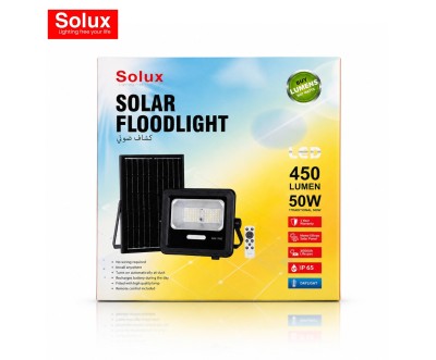 كشاف LED شمسي 50 واط 450 لومن مع مستشعر حركة PIR IP65