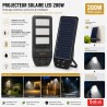 كشاف LED شمسي 200 واط مع مستشعر للحركة