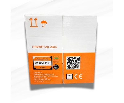 CAVEL UTP Network Cable CAT6A 23AWG LSZH Gray – 305 m Reel – LAN6AZHNVCO305 – 10Gb Ethernet