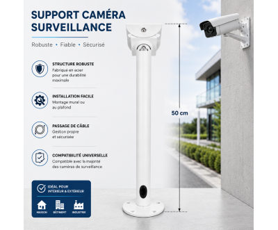 Support Caméra Galvanisé 50 cm ST-I50 | Fixation CCTV