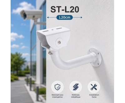 Support Caméra Galvanisé ST-L20 20 cm | Fixation Mur & Plafond