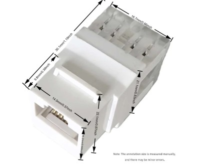 RJ45 Cat6A UTP Keystone Module – High Performance 10Gbps Ethernet Network Jack