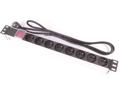 8-outlet power strip with surge protection – CableSolution DS-1UA-F8-KG