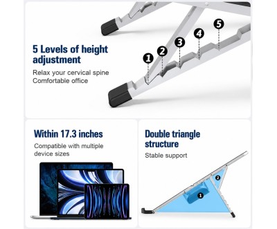 Support PC Portable ST-N4 Ergonomique Réglable Aluminium