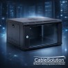 Armoire informatique murale 9U Rack 19 pouces 600×450 mm Noir – CableSolution