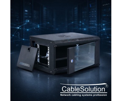 Armoire informatique murale 6U 19 pouces 600x450 – CableSolution 6406