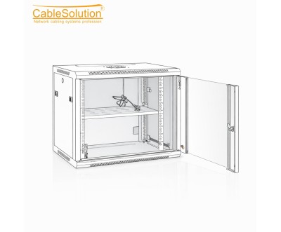Armoire Informatique Murale 12U 19" 600×450 mm CableSolution 6412