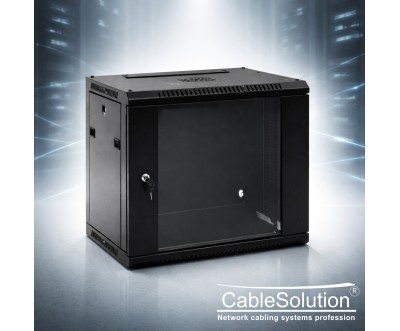 Armoire informatique murale 9U Rack 19 pouces 600×600 mm Noir – CableSolution