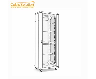 37U Network Cabinet 19 Inch 600x600 CableSolution