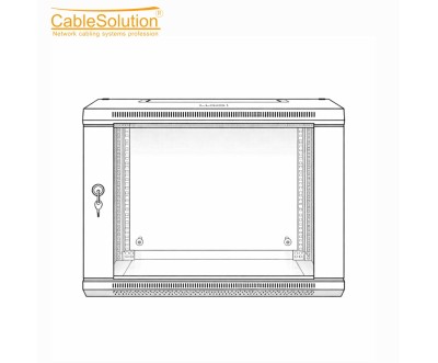 خزانة شبكات جدارية 6U مقاس 600x600 CableSolution