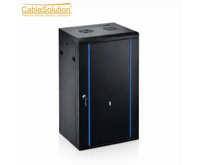 Armoire informatique murale 18U Rack 19 pouces 600×600 Noir – CableSolution