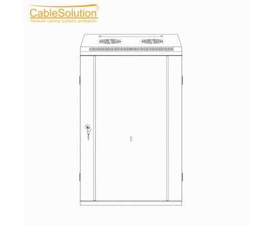 Armoire Informatique Murale 18U 600x600 CableSolution 6618