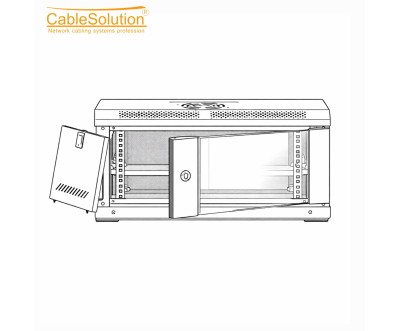 Armoire informatique murale 4U 600x450 mm – Rack 19 pouces | CableSolution