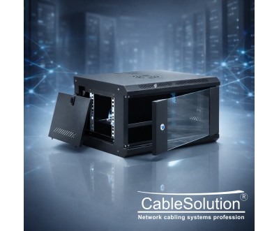 Armoire Informatique Murale 4U 19" 600x450 Noir CableSolution