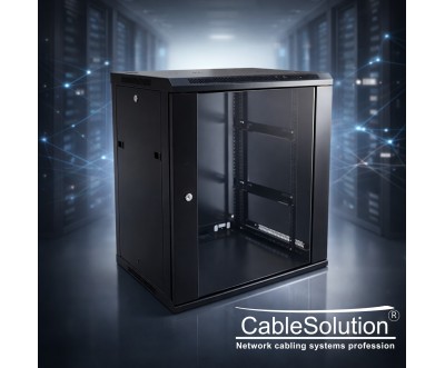 Armoire informatique murale 15U Rack 19 pouces 600×450 mm Noir – CableSolution